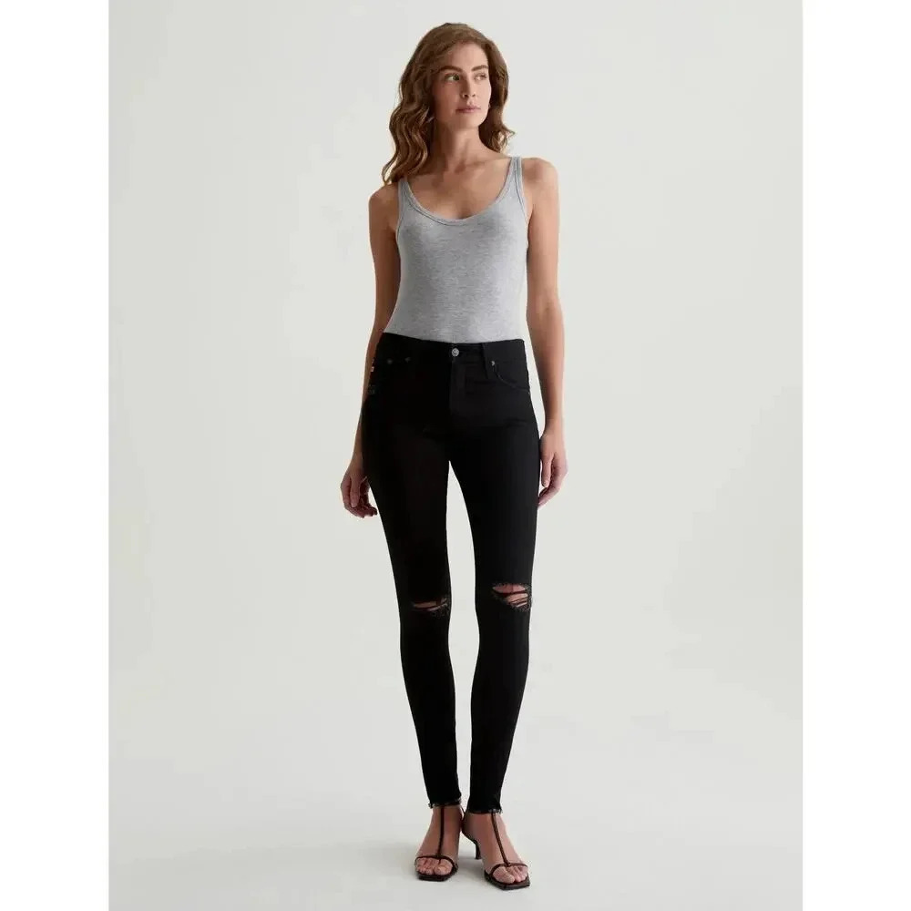 AG-ED Super Skinny Ankle Ripped Jeans